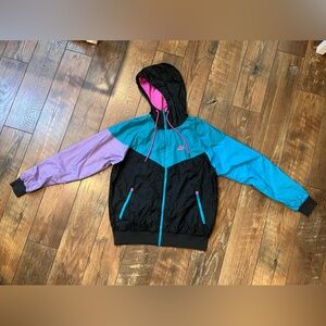 Nike Colorblock Sports windbreaker Breathable Jacket Blue AR2192-012